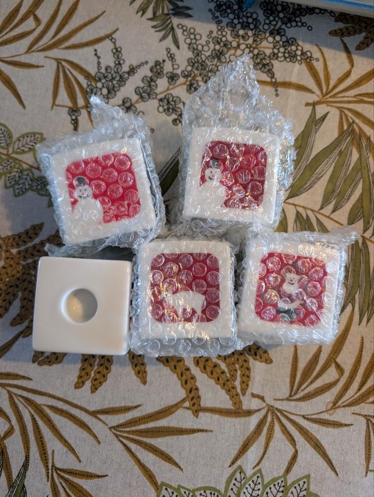 5 kerst kaarsenhouders van Tupperware, Hobby en Vrije tijd, Ophalen of Verzenden