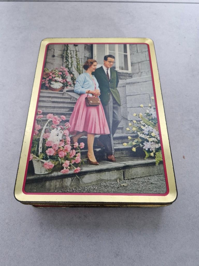 blikken doos Boudewijn en Fabiola Côte d'Or, Verzenden, Gebruikt, Overige typen