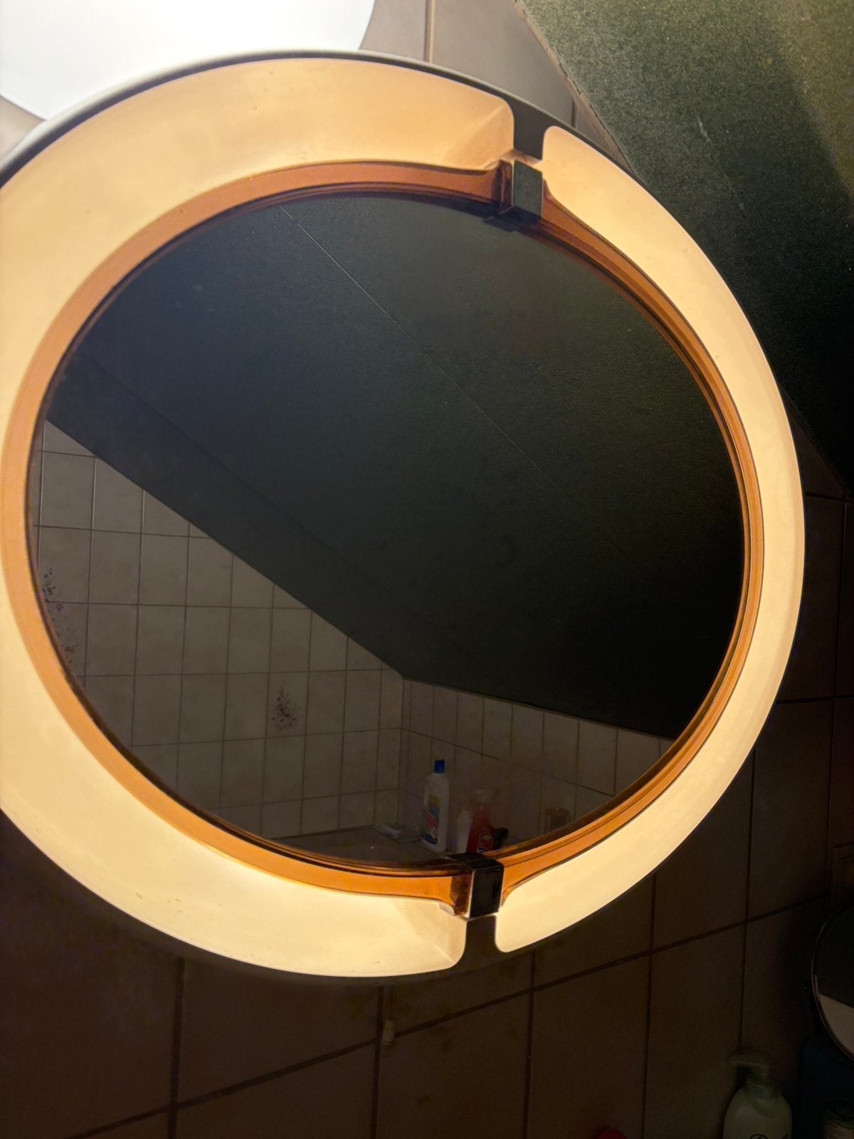 Ovaal Vintage spiegel(alibert jaren 70-80), Kinderen en Baby's, Speelgoed | Buiten | Trampolines, Ophalen, Zo goed als nieuw