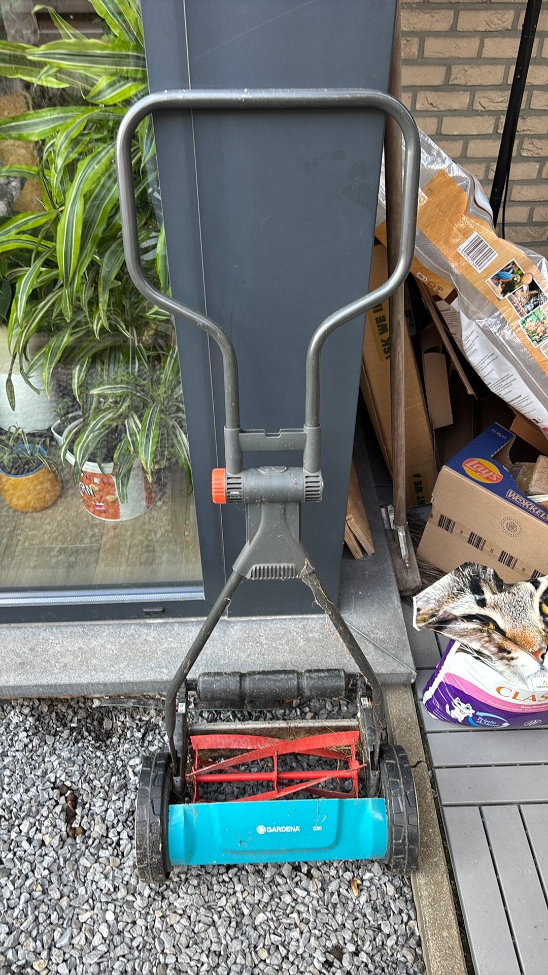 Gardena 33 cm grasmaaier, Tuin en Terras, Ophalen, Cirkelmaaier, Handgrasmaaier, Zo goed als nieuw