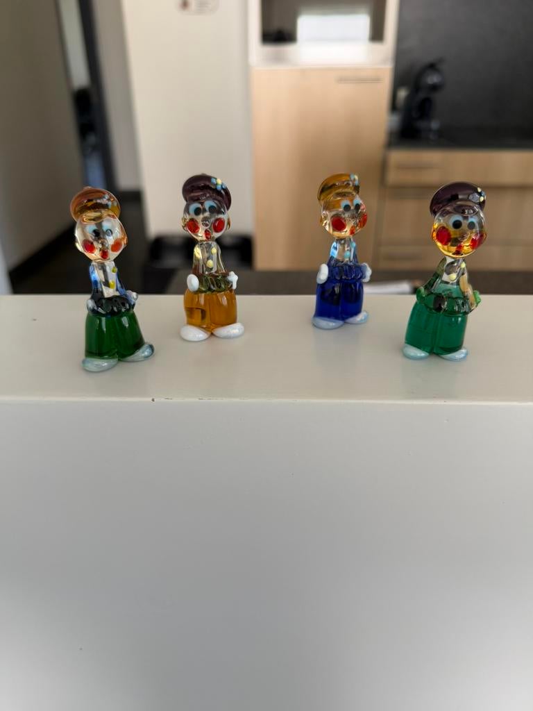 Unieke mini Murano clowns, Antiquités & Art, Enlèvement