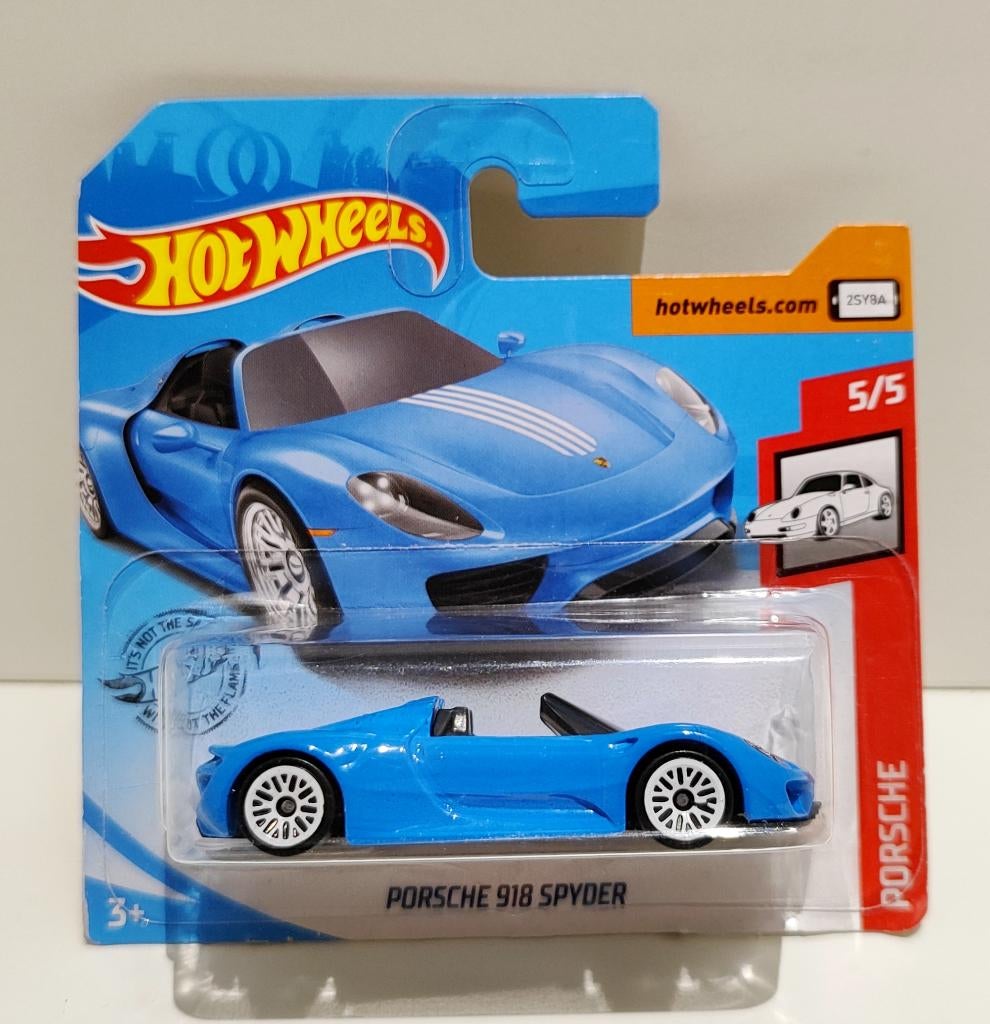 Hot Wheels Porsche 918 Spyder Blauw Wit (2020), Enlèvement ou Envoi