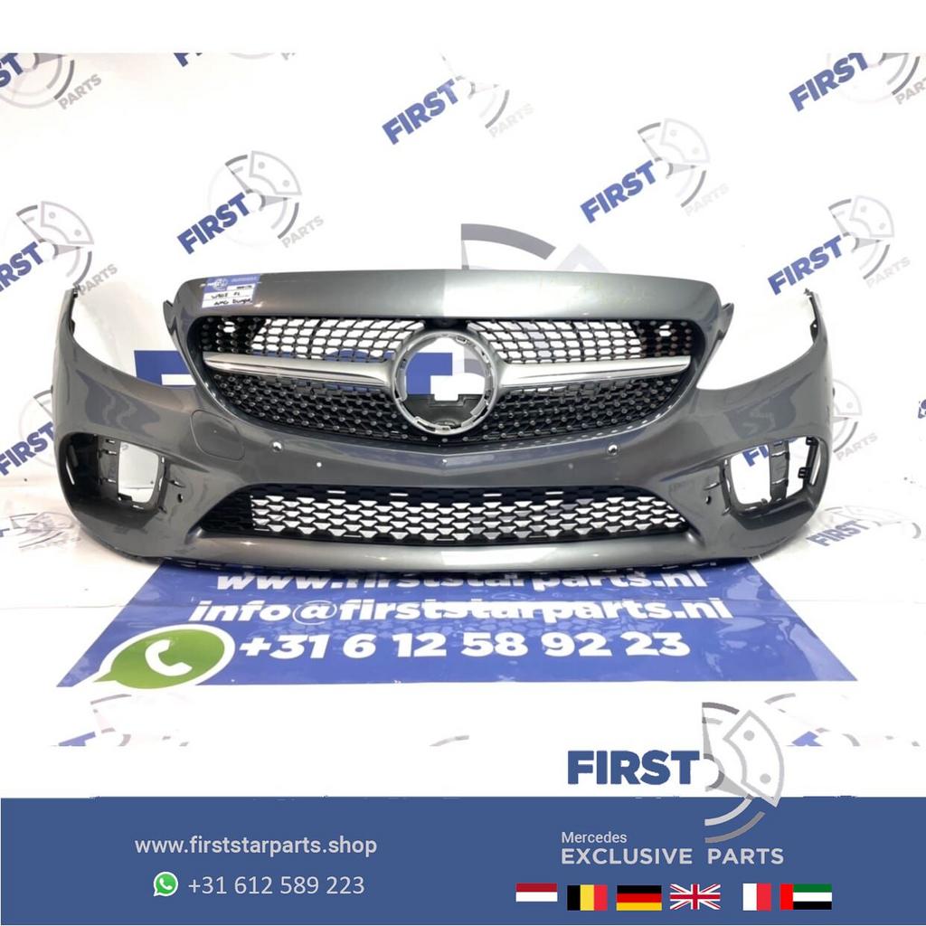 W205 Facelift AMG Voorbumper + diamond gril 2019 Mercedes C, Utilisé, -, Avant, -