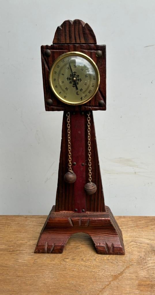 vintage houten thermometer, Antiek en Kunst, Ophalen of Verzenden