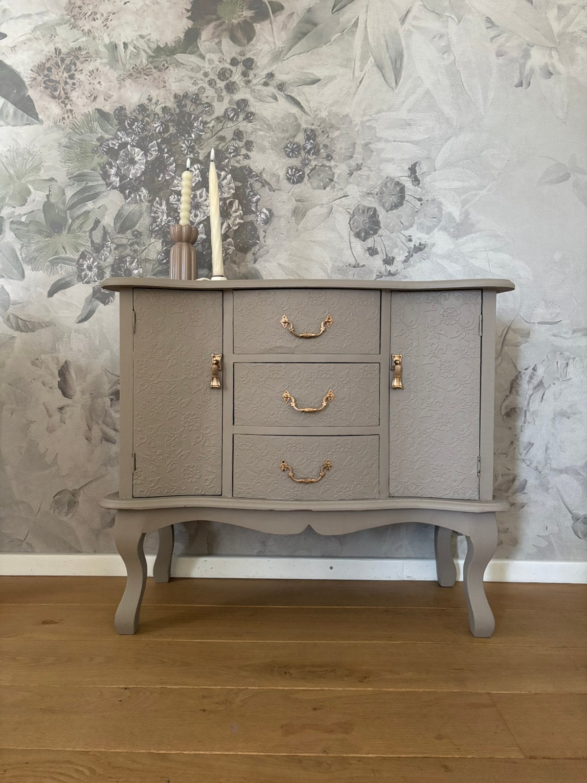 Schitterend barok ladekastje beige & goud, Ophalen, Zo goed als nieuw