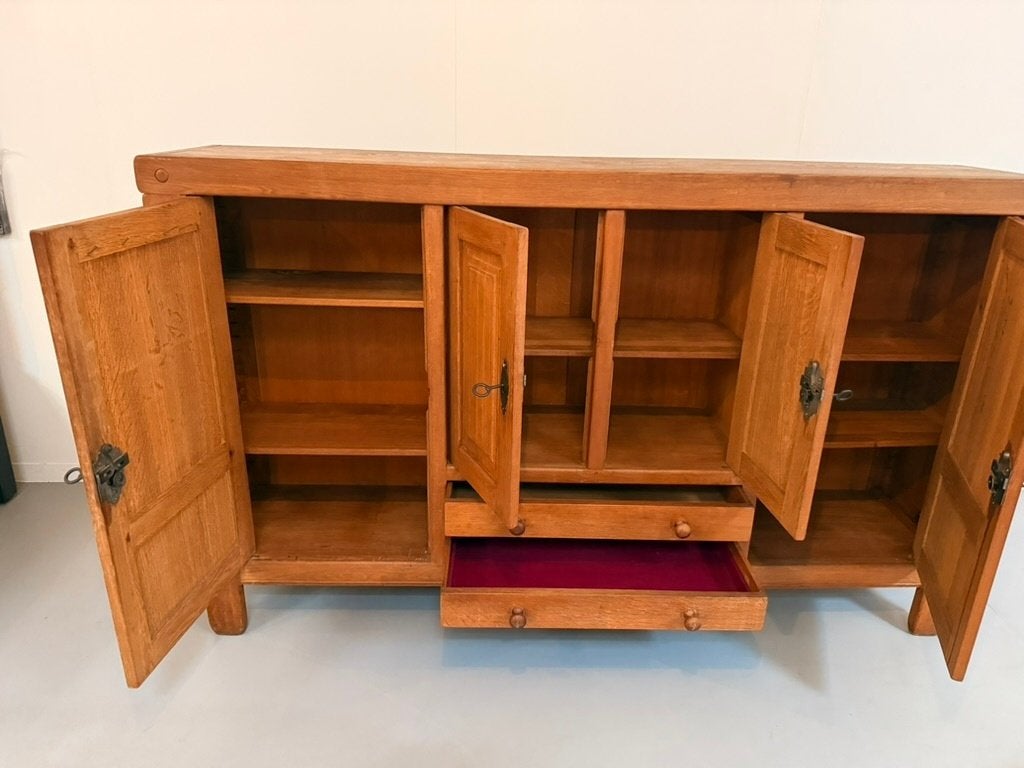 Armoire de buffet/commode en bois robuste avec tiroirs, 200 cm ou plus, Enlèvement, Utilisé, Avec tiroir(s)