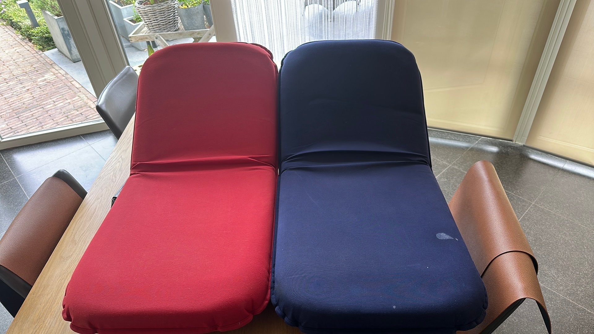2 plooibare bootkussens, Watersport en Boten, Ophalen, Gebruikt, Interieur en Kussens