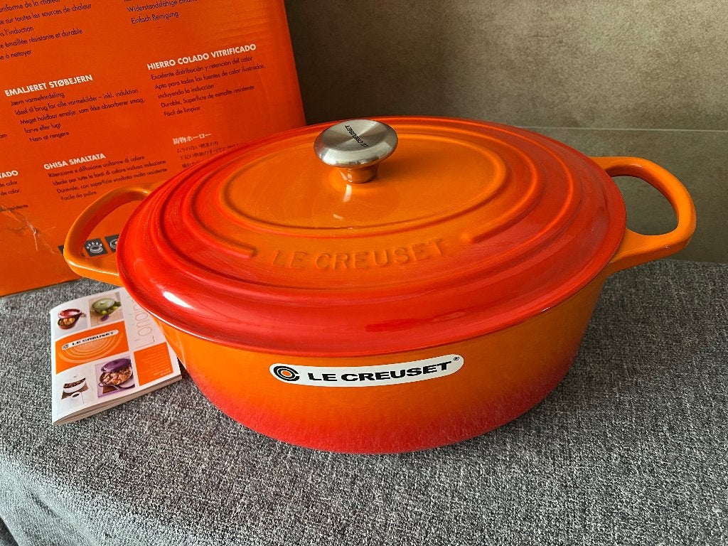 Le Creuset ovale stoofpan 35cm Volcanique - NIEUW, Verzenden, Nieuw, Le Creuset, Braadpan