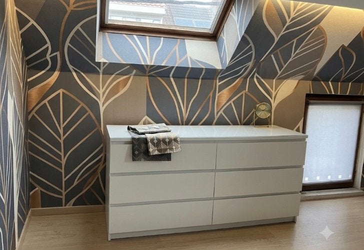 MEUBLE MALM 6 TIROIRS + VERRE DE PROTECTION, Ophalen, Zo goed als nieuw, Glas