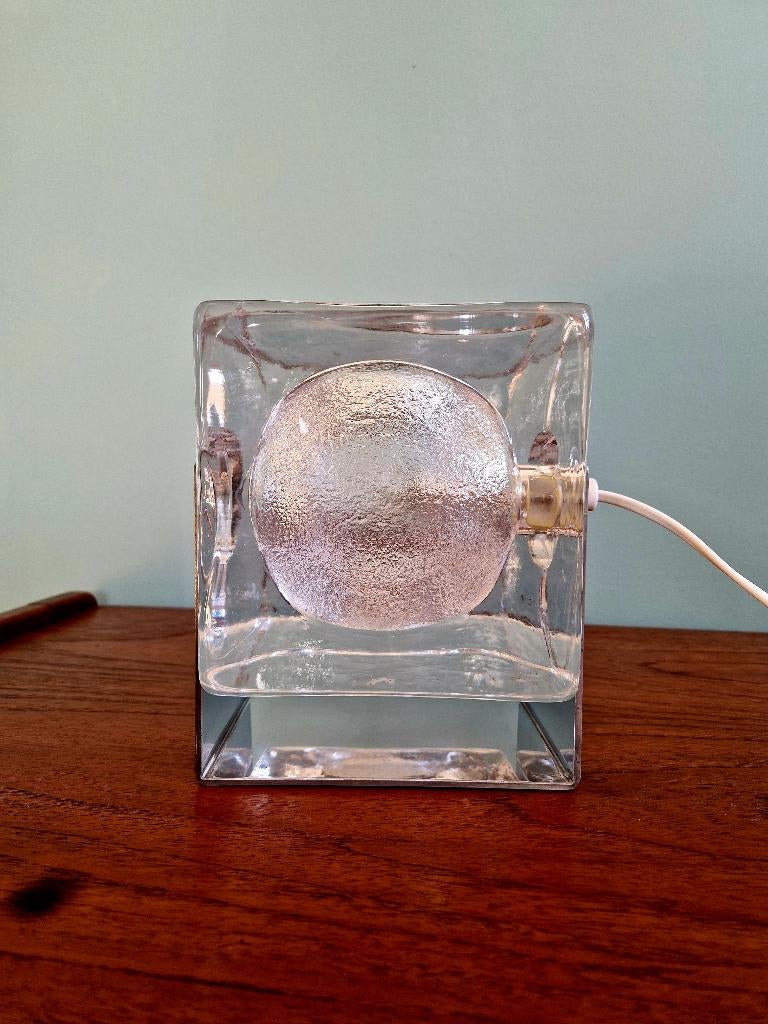 Scandinavische lamp, Ice Glass, Pukeberg (Zweden), 1970, Ophalen of Verzenden