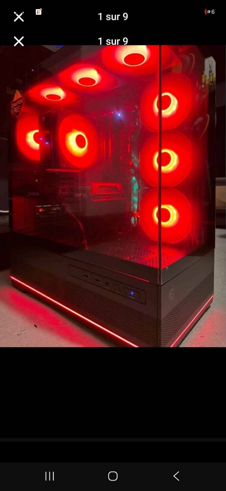 PC Gaming "Aquarium" RGB – i5 9600KF / RX 6600 8Go / 20Go RA, MSI, Comme neuf, 4 Ghz ou plus, Enlèvement