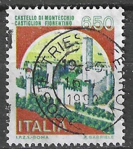 Italie 1986 - Yvert 1694 - Castello di Montecchio (ST), Envoi, Affranchi