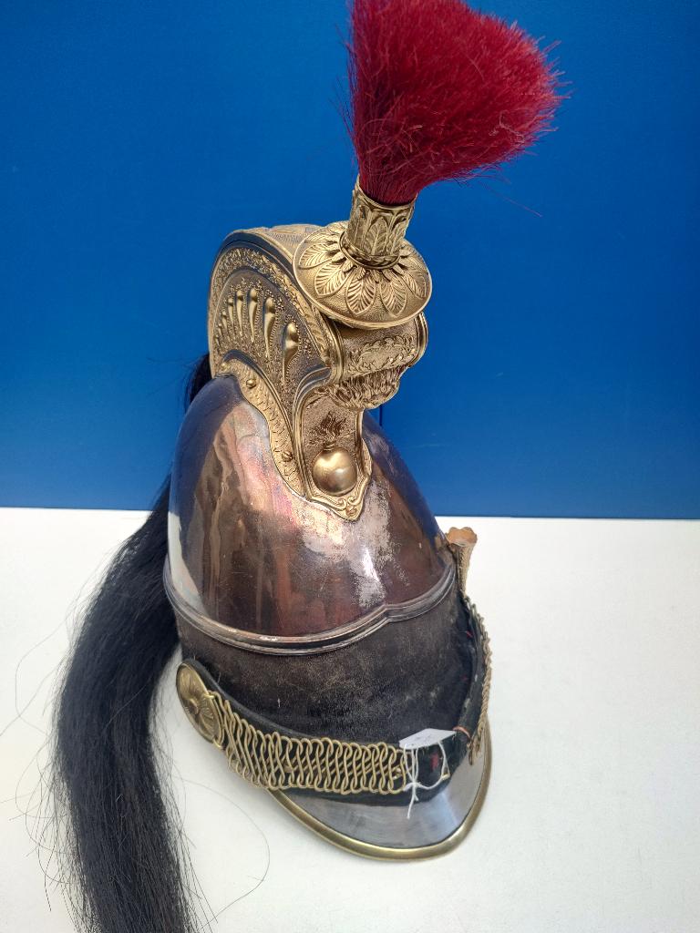 Franse helm Kurassier officier mod 1842, Collections, Objets militaires | Général, Envoi