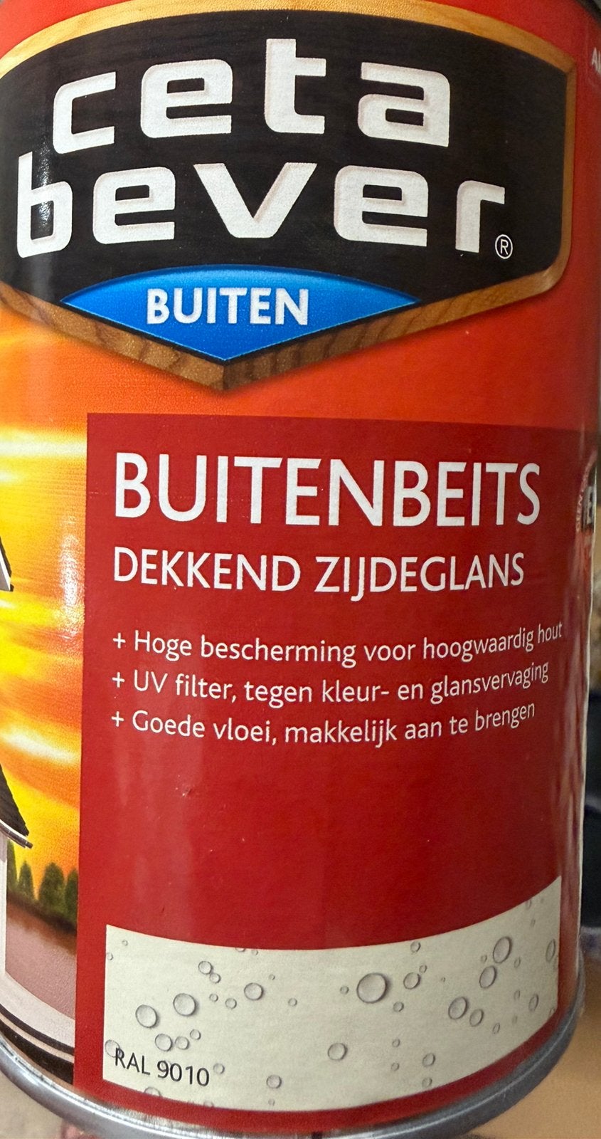 Cetabever dekkende beits ral 9010, zuiver wit 0,75l en 1,25l, Enlèvement ou Envoi, Neuf