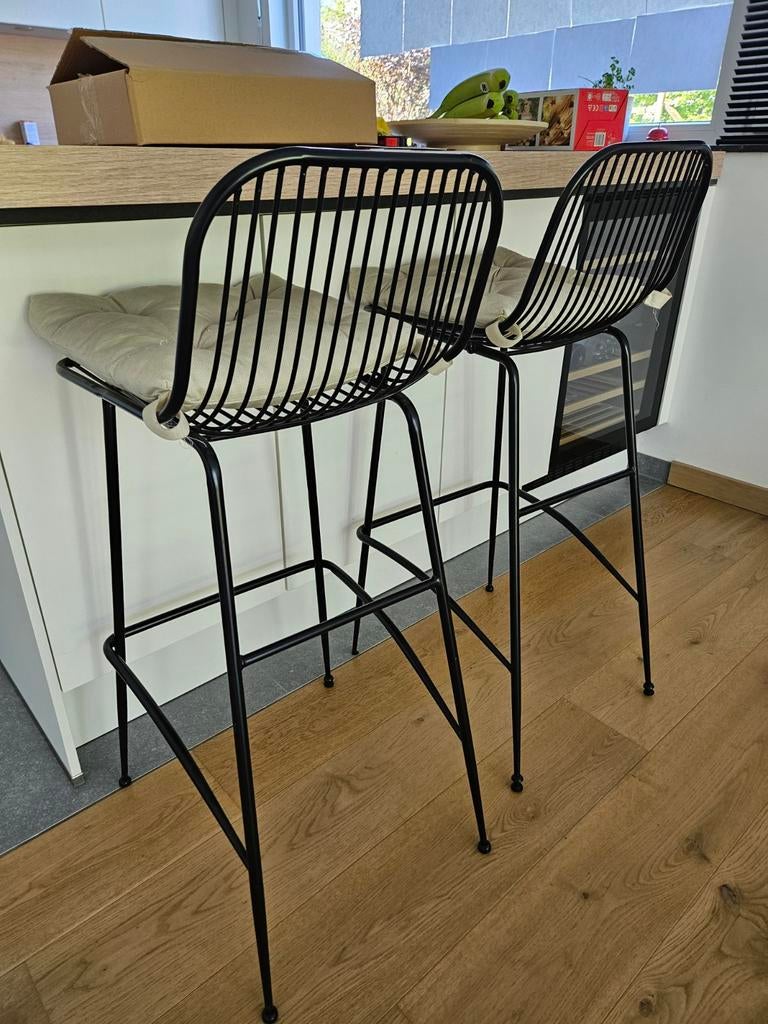 Lot de 2 chaises hautes pour bar, Ophalen, Gebruikt, Met voetsteun, 60 tot 90 cm
