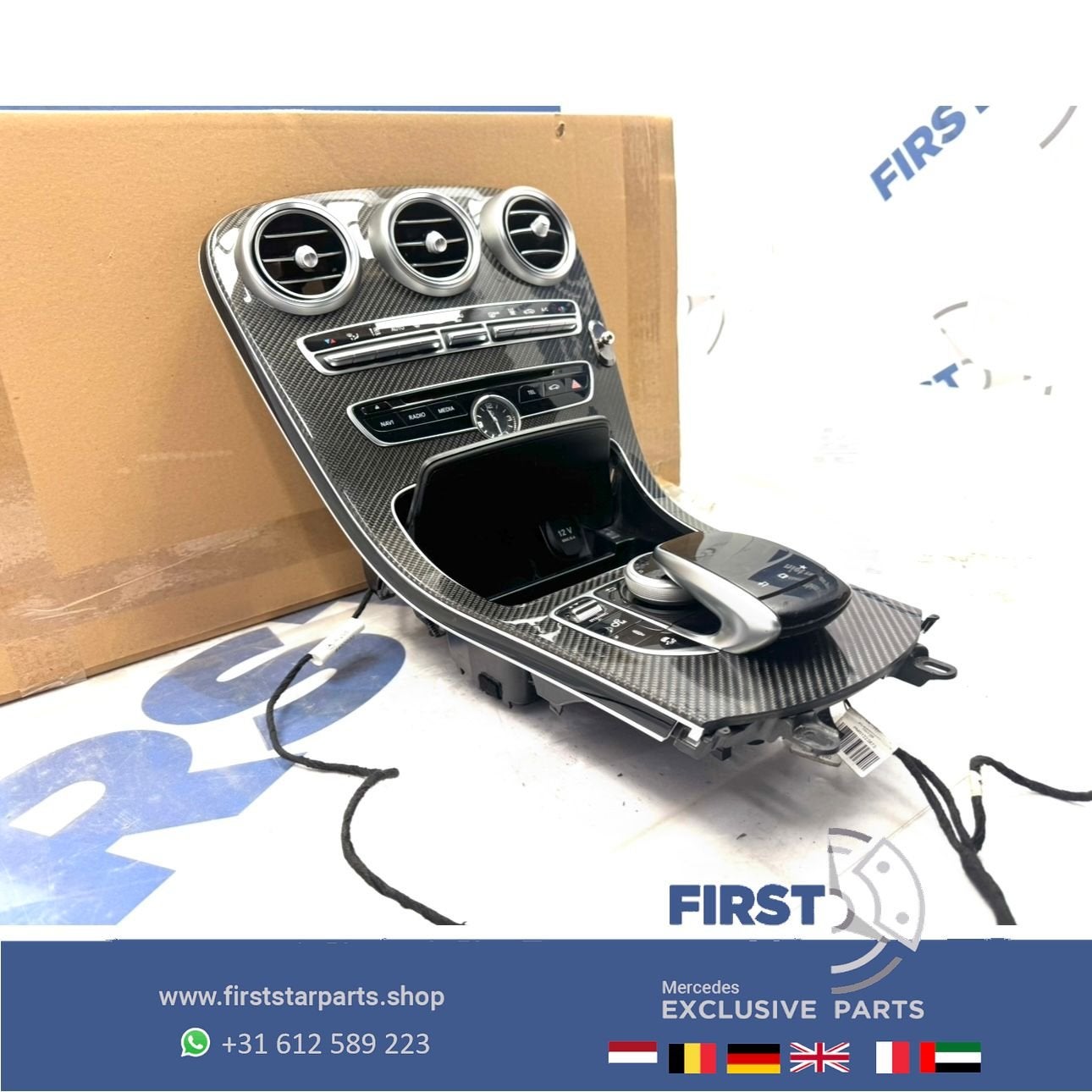 W205 W253 C63 GLC63 AMG CARBON MIDDENCONSOLE C63s GLC63s ori, Utilisé, -, -, Enlèvement ou Envoi