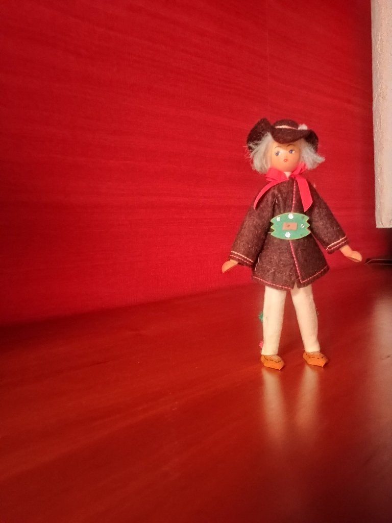 Vintage zeldzame Gromada houten pop jr70, Ophalen, Pop