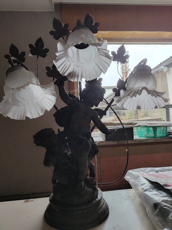 antieke lamp, Antiquités & Art, Antiquités | Éclairage, Enlèvement