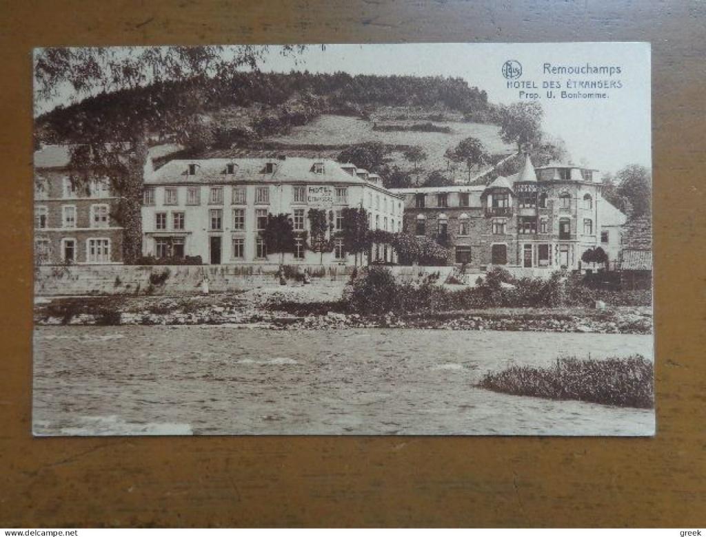 Postkaart Remouchamps, Hotel des étrangers, Verzenden, Ongelopen, Luik