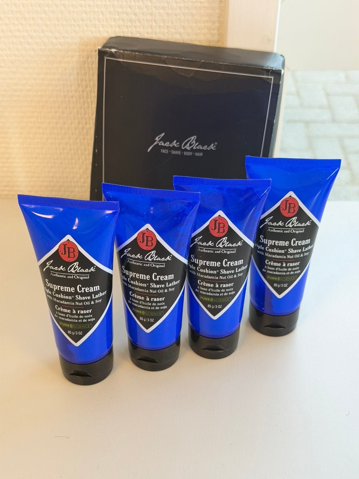 Crème à raser Jack Black Supreme Cream, 4 x 85 g, de luxe, Bijoux, Sacs & Beauté, Beauté | Soins du visage, Enlèvement ou Envoi