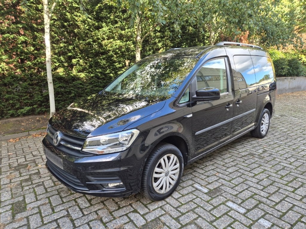 Volkswagen Caddy Maxi 2.0 TDi Lichte Vracht 5 zitplaatsen, Auto's, Voorwielaandrijving, 75 kW, 4 cilinders, Zwart