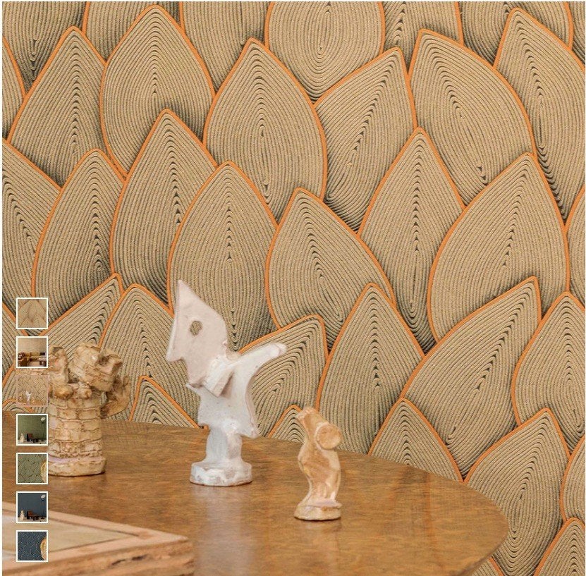 Papier peint Elitis Cordes Sensibles - vinyle gaufré cordes, Maison & Meubles, Ameublement | Papier peint, Feuilles, 5 à 10 m²
