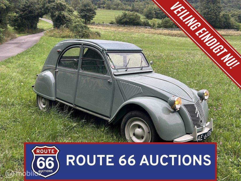 Citroën 2CV | 1962 | Route 66 Auctions, Auto's, Citroën, Zwart, Bedrijf, Handgeschakeld