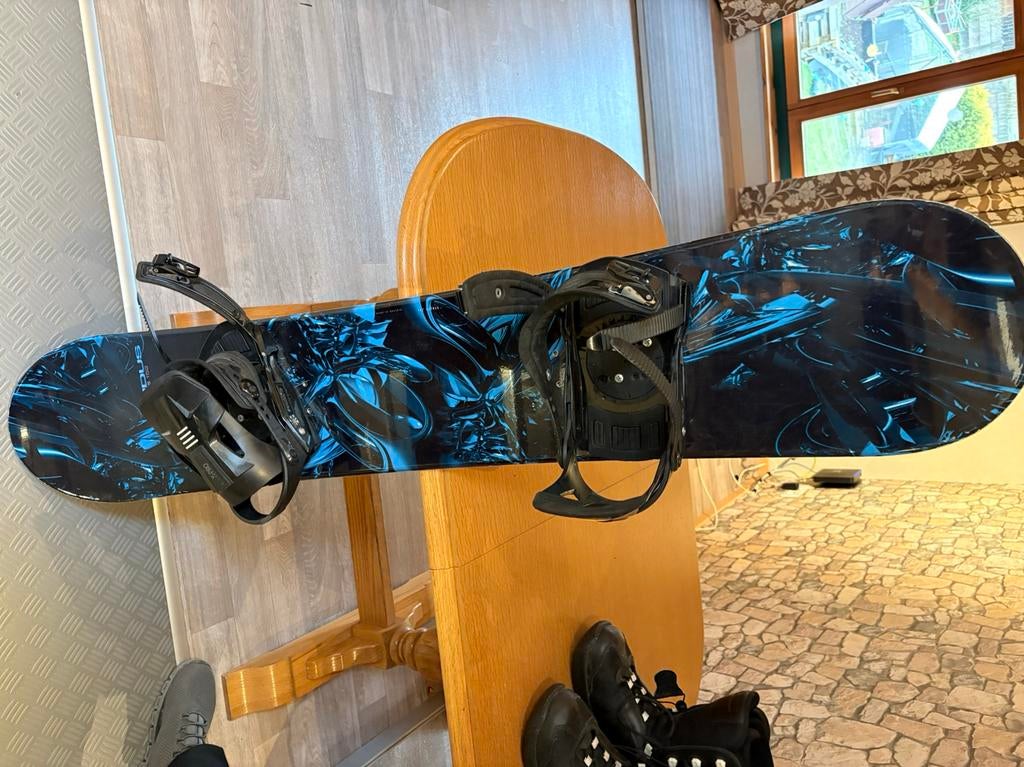 Snowboard met binding – blauw design beginners Nidus Sneeuw, Ophalen, Zo goed als nieuw, Board