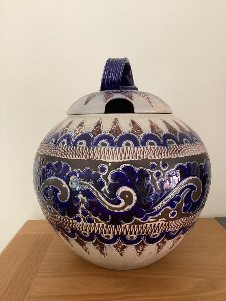 Merkelbach pot met deksel, Antiek en Kunst, Ophalen
