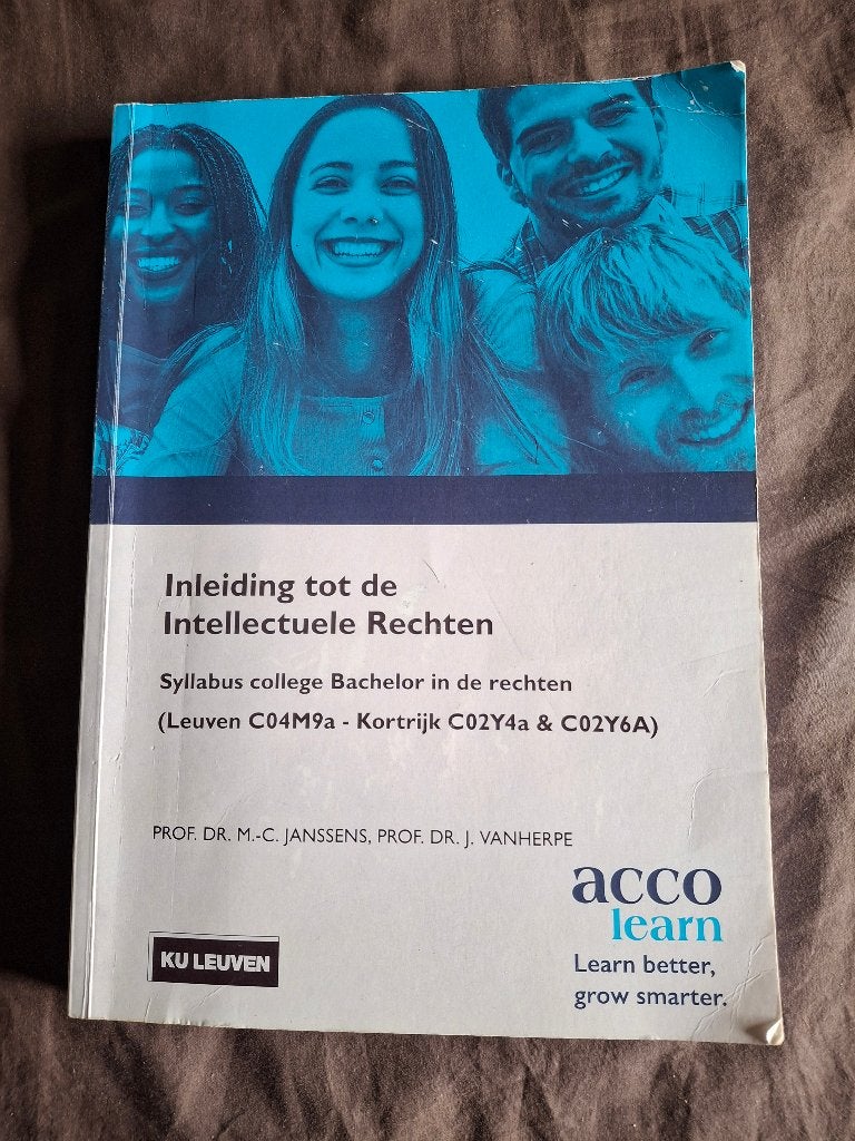 boek : Inleiding tot de intellectuele rechten (KUL), Boeken, Studieboeken en Cursussen, Ophalen of Verzenden