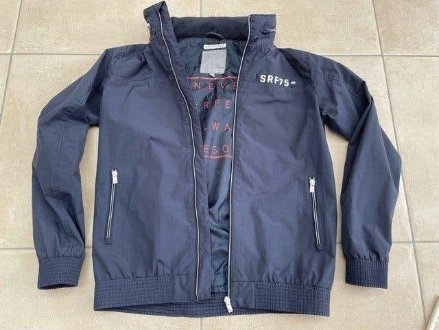 Marineblauwe jas met kap 170 perfecte staat, Kinderen en Baby's, Ophalen of Verzenden, Jas