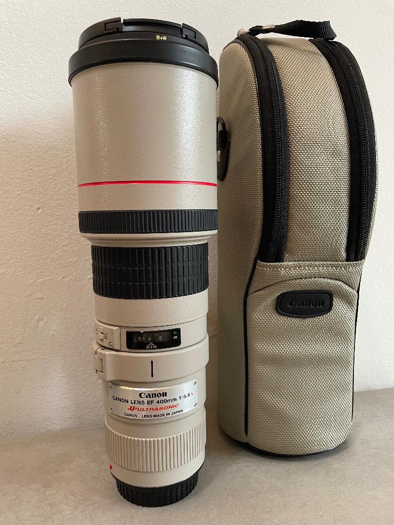 Canon EF 400mm f/5.6L USM + B+W filter – topstaat, Ophalen, Zo goed als nieuw, Telelens