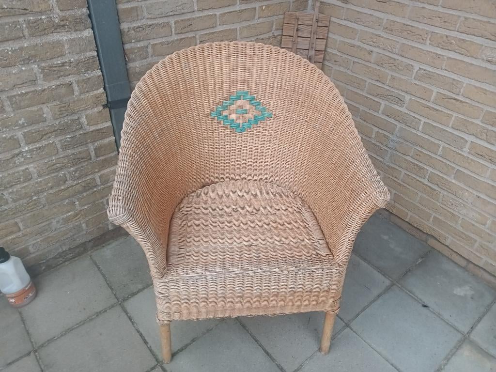 Rieten zetel, Huis en Inrichting, Ophalen, Gebruikt, Riet of Rotan