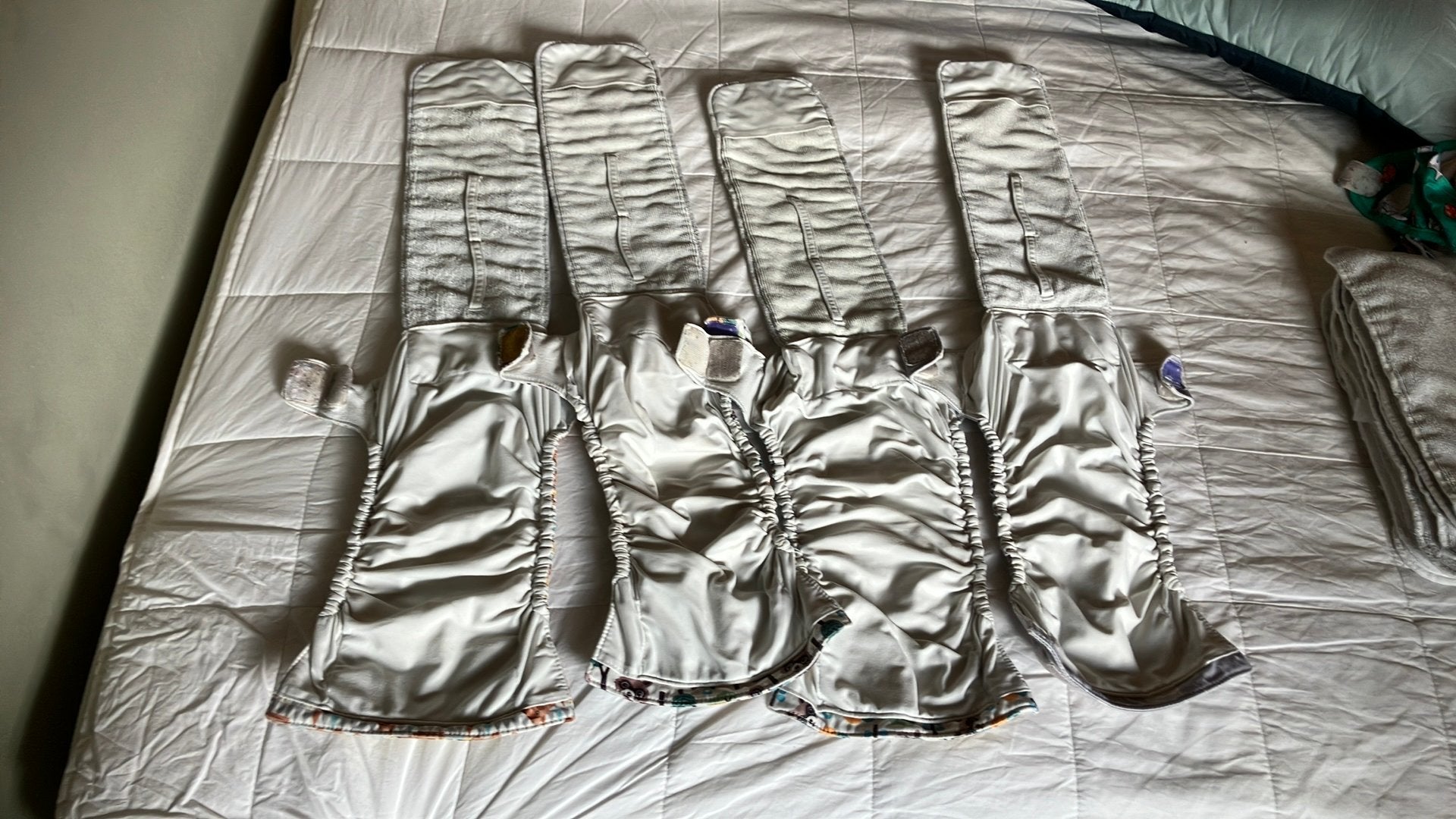 Lot 4 reusable diapers all in one up to 15 kgs, Kinderen en Baby's, Ophalen, Zo goed als nieuw, Jongetje of Meisje