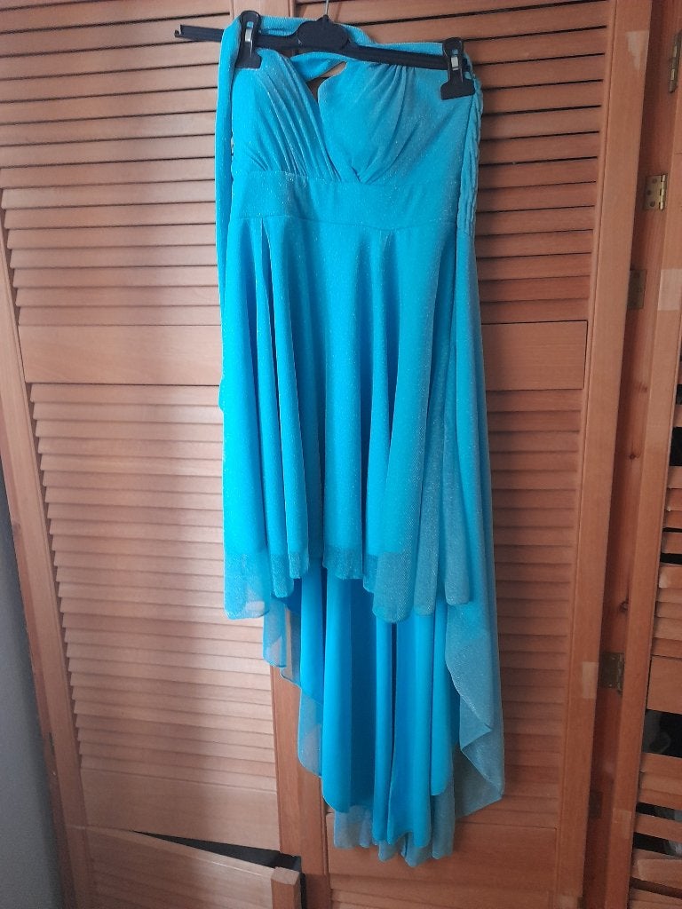 Turkooise jurk, Kleding | Dames, Jurken, Blauw, Zo goed als nieuw, Knielengte, March20