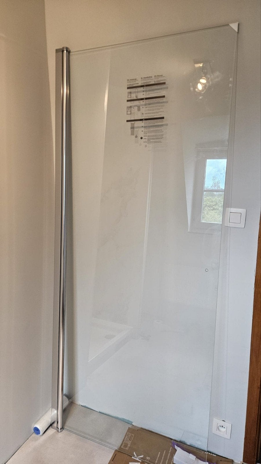 Gloednieuwe Douchedeur 90cm Maxaro, Ophalen, Nieuw, Chroom, Douche