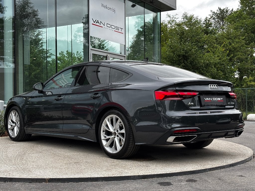 Audi A5 Sportback 40 TFSI– 2023 – Slechts 43.590 km, Autos, Audi, Argent ou Gris, Achat, https://public.car-pass.be/vhr/bc6253ea-4749-4aa0-b4b9-f79a0537bd49