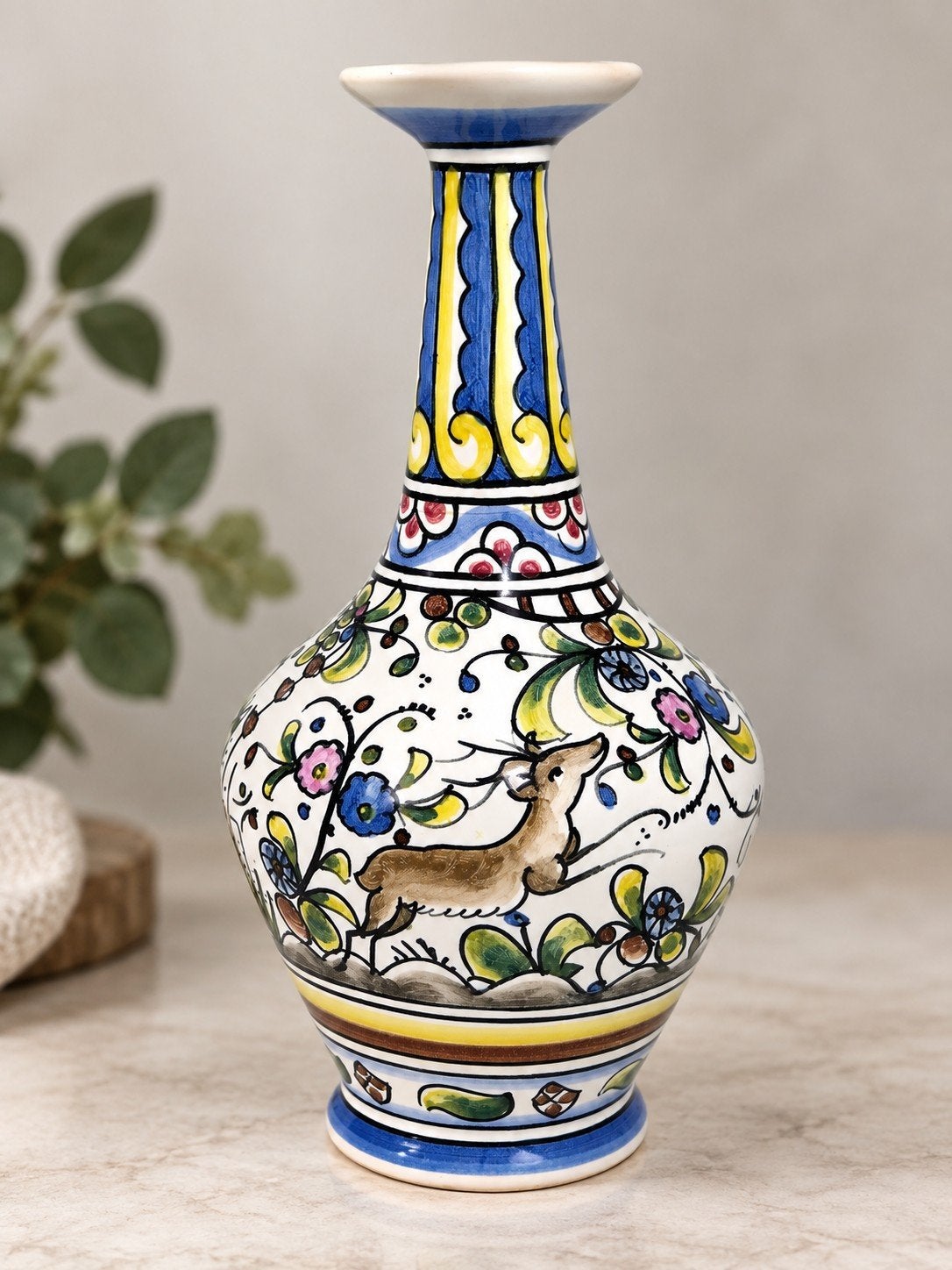 Estrela de Conímbriga vaas 17 cm – handbeschilderd – Portuga, Antiek en Kunst, Antiek | Vazen, Ophalen of Verzenden
