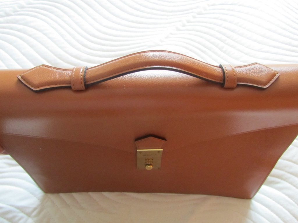 DELVAUX Mallette CONSULAT fauve siglée, Envoi