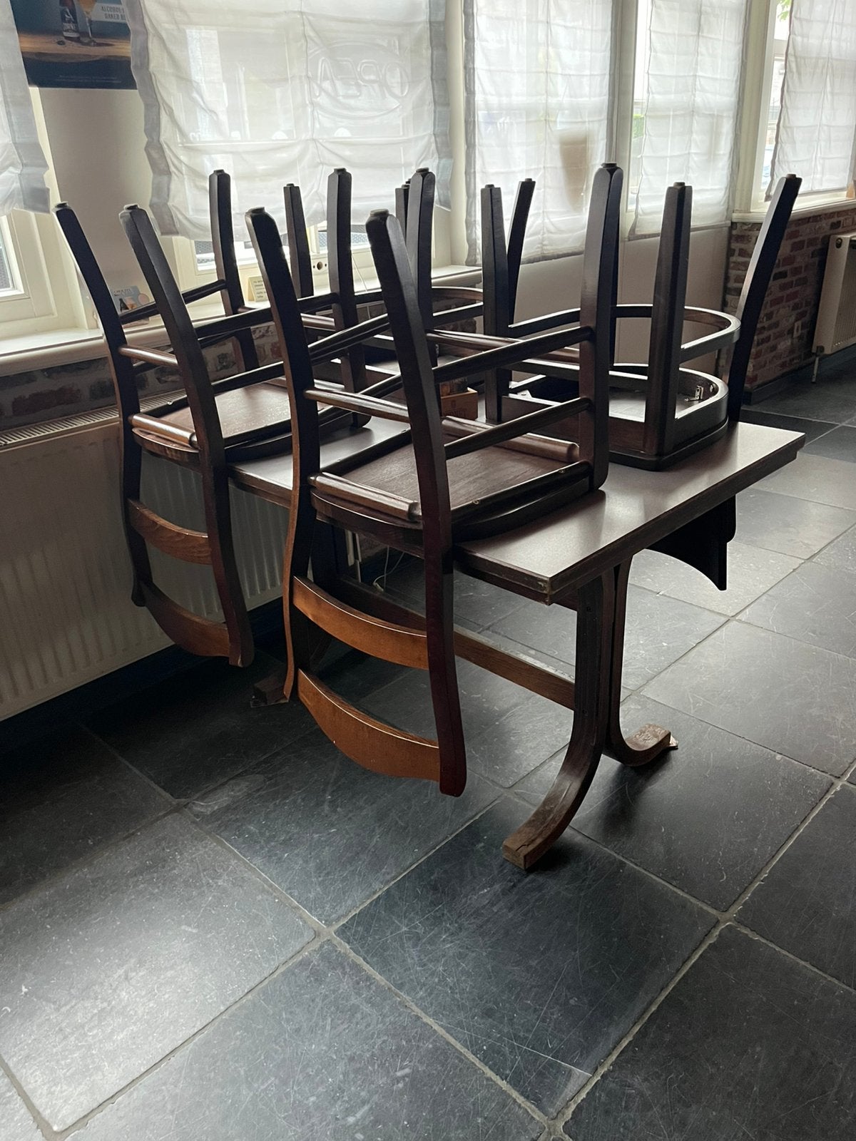 TAFEL + 4 STOELEN, Ophalen of Verzenden, Gebruikt