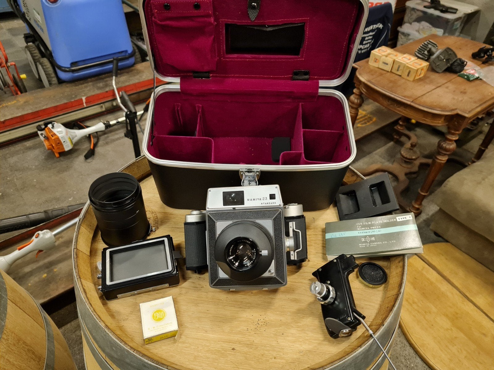 Mamiya 23 standaard, complete set, Ophalen