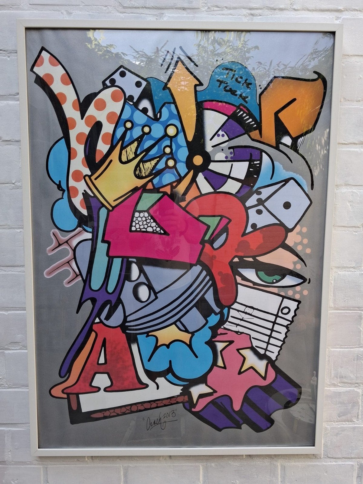 Poster incl witte frame - Tick Tock van John Matos, Antiek en Kunst, Kunst | Schilderijen | Modern, Ophalen
