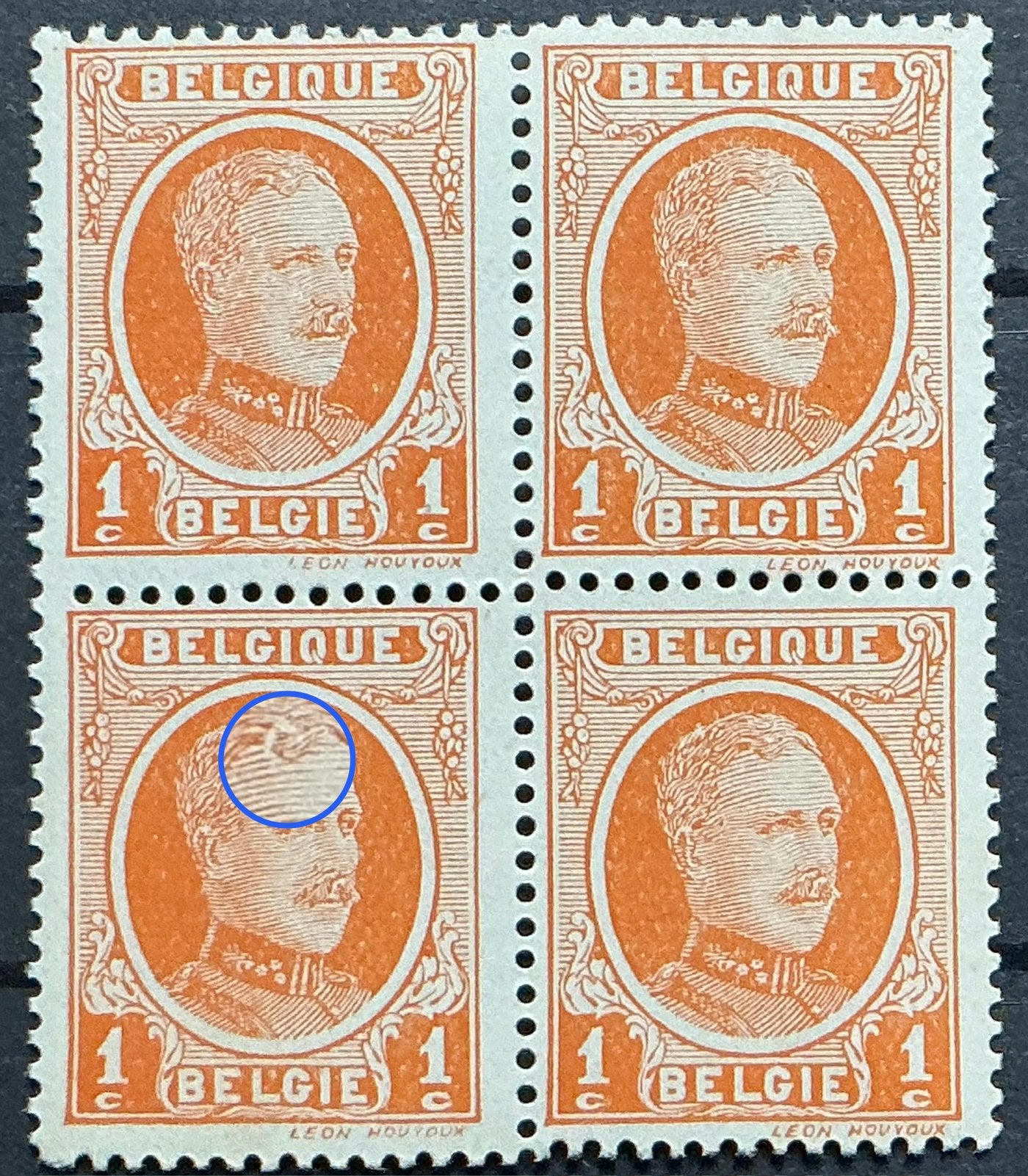 LOT 977. COB: 190-V5. HOUYOUX. ENCOCHE. Bloc. MNH., Neuf, Enlèvement ou Envoi, Non oblitéré, Gomme originale