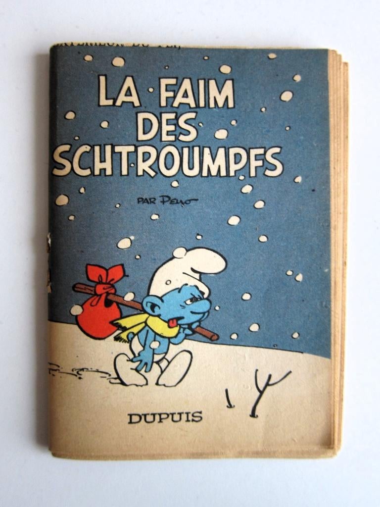 Mini-récit Spirou La faim des Schtroumpfs (Peyo 1961), Gelezen, Peyo, Eén stripboek, Ophalen of Verzenden