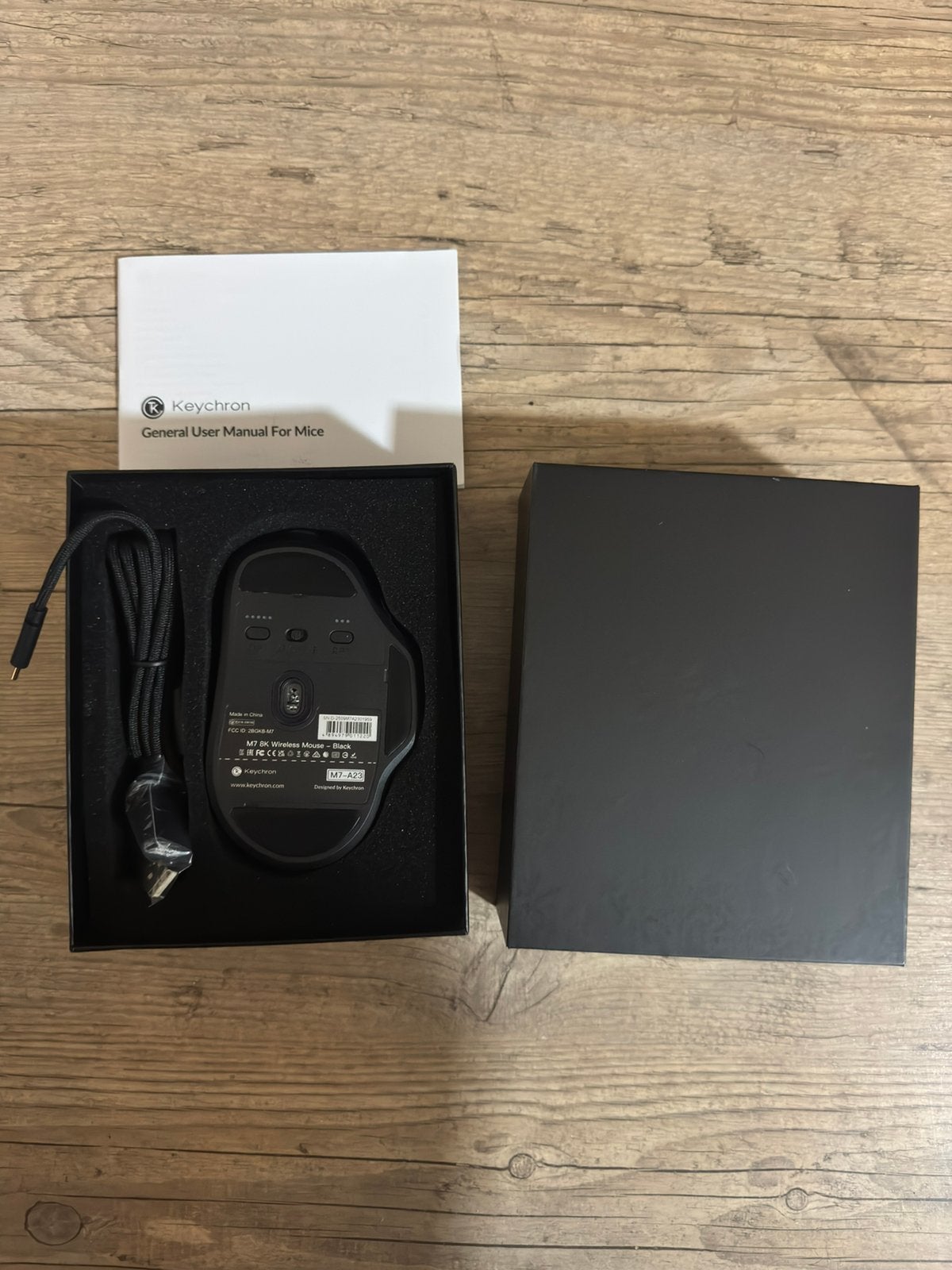 Keychron M7 Wireless Mouse, Computers en Software, Ophalen, Rechtshandig, Muis, Gaming muis