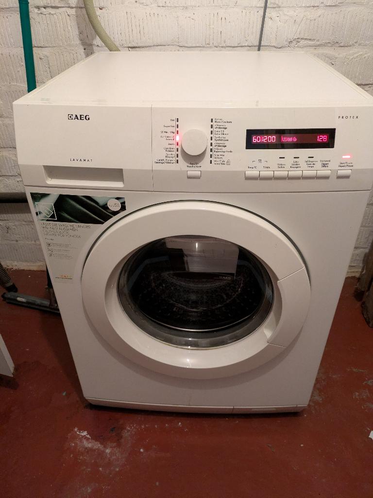 Wasmachine AEG, Elektronische apparatuur, Wasmachines, Ophalen, 6 tot 8 kg, Handwasprogramma, Zo goed als nieuw