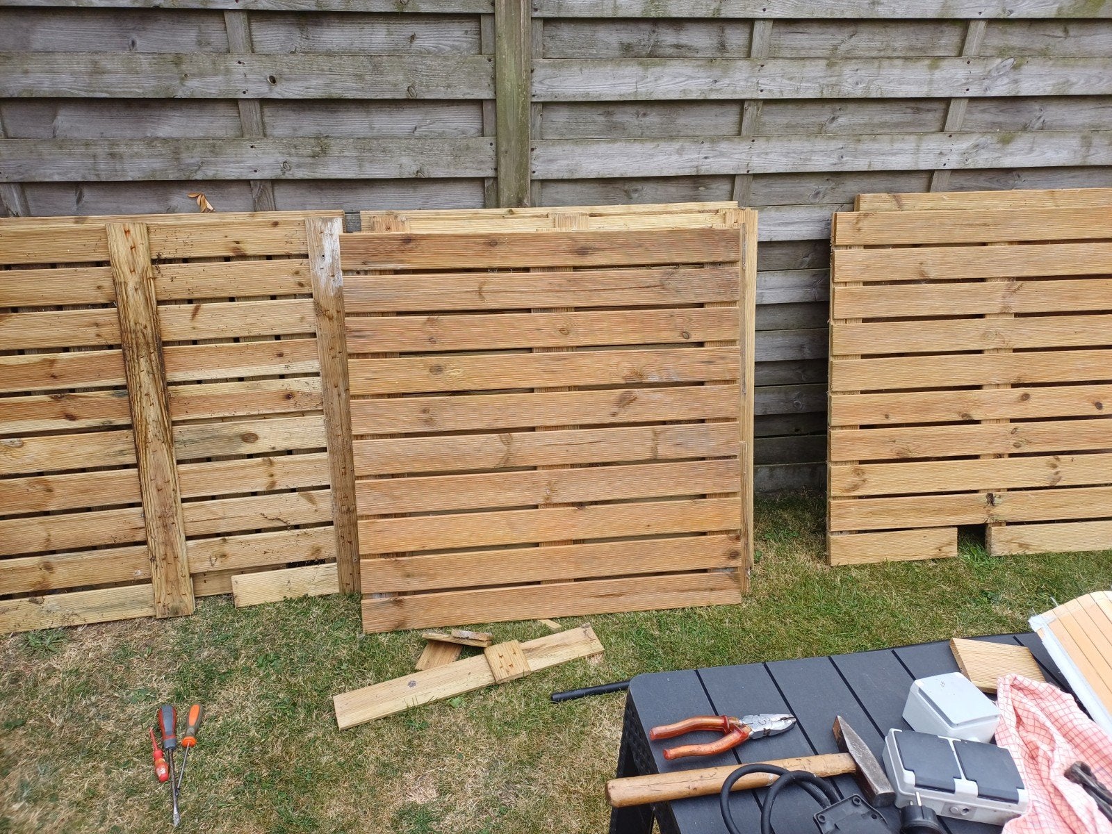 Houten tegels, Tuin en Terras, Ophalen