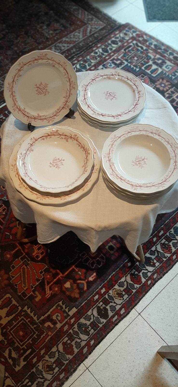 Assiettes  et plats faience anglaise, Enlèvement