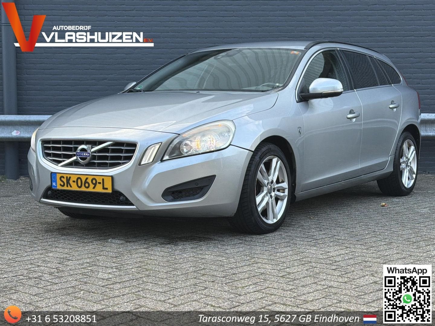 Volvo V60 2.0 D4 R-Design | Climate | Cruise | Navi | PDC |, Auto's, Verwarmde buitenspiegels, Zwart, 119 g/km, Zilver of Grijs