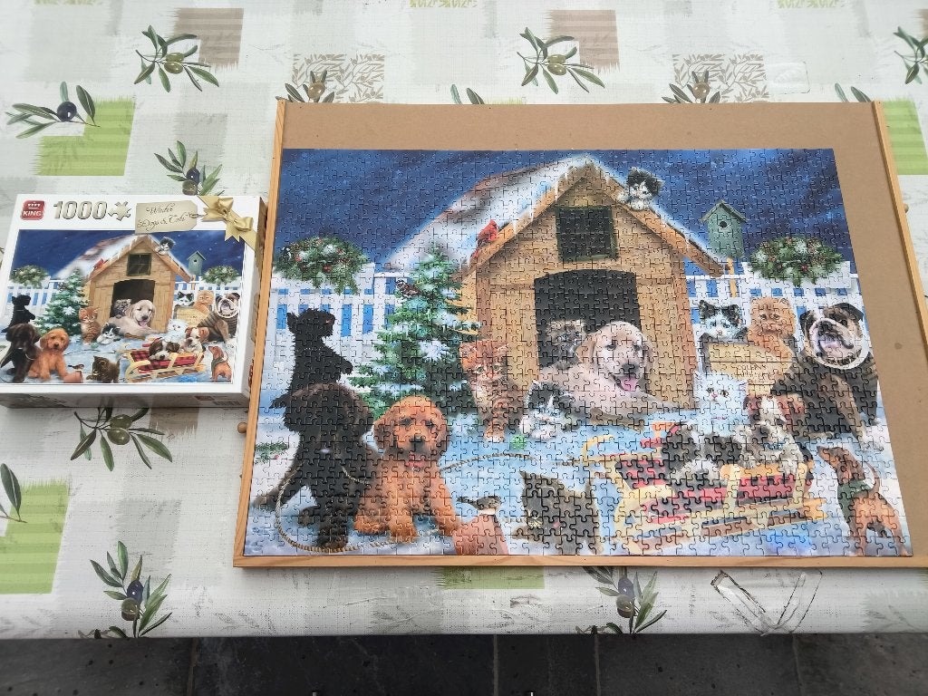 Complete puzzel 1000 stukjes, Hobby en Vrije tijd, Denksport en Puzzels, Ophalen, 500 t/m 1500 stukjes, Zo goed als nieuw, Legpuzzel